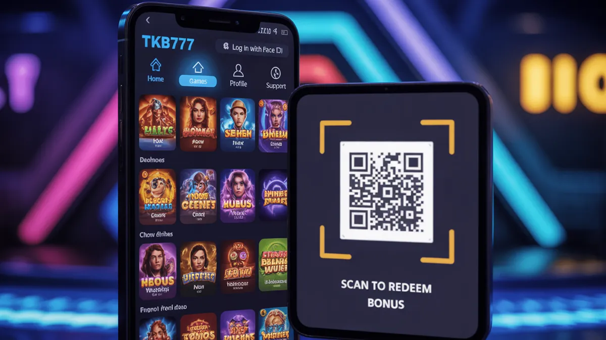 แอปมือถือ TKB777 แสดงฟีเจอร์การเล่นบนสมาร์ทโฟนและการใช้งานแบบ responsive